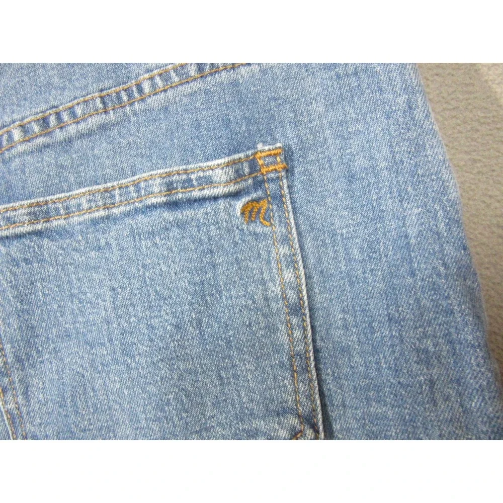 Madewell Shorts Womens 27 Blue Denim Patchwork Frayed Raw Hem High Rise Festival